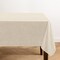 Threadmade Home Monterey Linen Texture Vinyl Indoor/Outdoor Tablecloth, Ivory - 60"W x 84"L